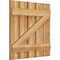 Ekena Millwork Spaced Board-n-Batten Shutters w/Z-Bar, Rough Sawn Western Red Cedar, 28 7/8W x 28H, PR RBS06Z29X028RWR - alternate 5